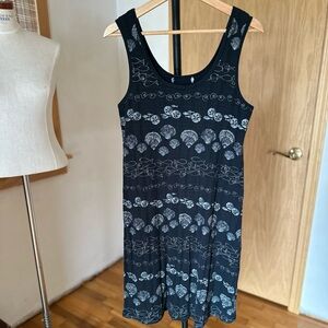 Fresh Produce Dress Womens Medium Black Beach Coverup Seashell Tank Resort